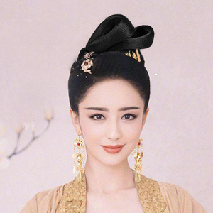 古装假发古典舞发髻双螺飞天发包汉服唐风宋明制头饰女童日常造型