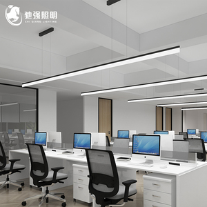 LED长条灯办公室吊灯简约现代工作室会议室照明创意条形办公灯具