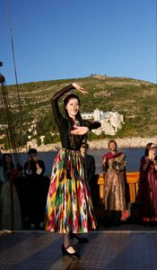 新疆舞蹈演出服装迪丽热巴同款舞蹈裙子维族裙子大摆裙半身裙新款