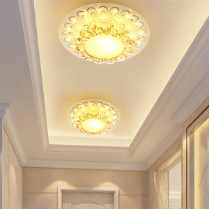 水晶led过道灯走廊灯嵌入式天花灯现代简约创意玄关灯入户门厅灯