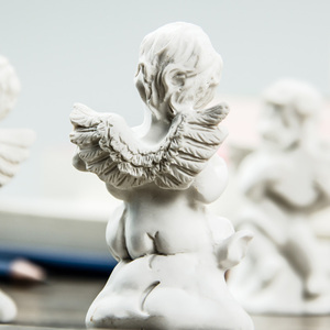 丘比特小石膏像素描石膏头像 美术教具家居摆件迷你树脂石膏 4个装