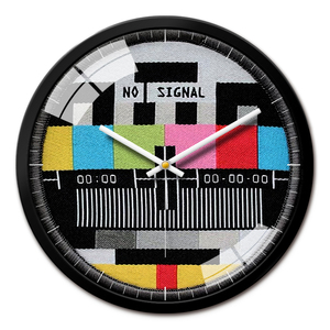 怀旧电视信号钟表挂钟客厅家用时尚创意现代时钟挂墙静音个性简约