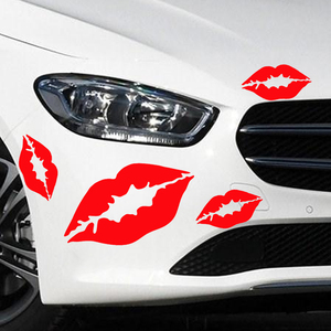 烈焰红唇车贴嘴唇汽车装饰划痕遮挡个性创意女司机贴纸车门侧门