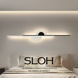 长条壁灯卧室上下发光客厅沙发背景墙装饰灯极简线形主卧床头灯具