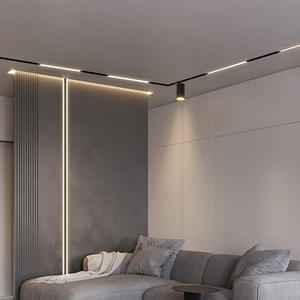 主灯客厅线条灯无边框嵌入式led明暗装射灯家用白色杰能旺旗舰店