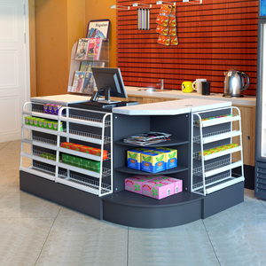 佳晨信收银台大理石台面便利店超市药店母婴店文具店转角收银柜台