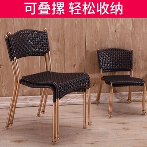 时尚小藤椅藤编凳子靠背椅儿童学习椅户外塑料小椅子板凳宝宝餐椅