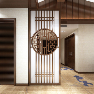 新中式实木屏风镂空隔断装饰网红隔断家用入户玄关遮挡煞简约现代