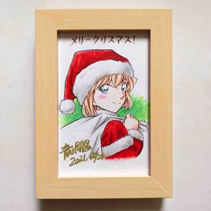灰原哀 宫野志保 名侦探柯南 平安夜 圣诞节礼品 手绘签名画 定制