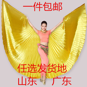 新款肚皮舞金翅道具成人演出翅膀舞蹈服360度金翅膀彩色翅膀