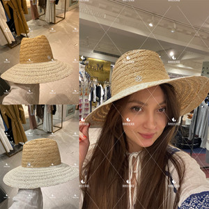 maison michel mm9折购物狂在英国22新女士休闲编织徽标装饰草帽