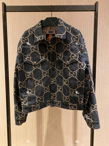 gucci 古驰 pineapple 购物狂22新男士经典双g老花夹克外套674338