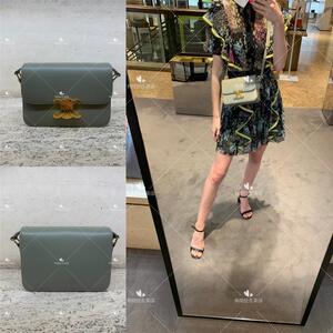 celine思琳 21新款购物狂英国代购 女士中号双c翻盖凯旋门斜跨包