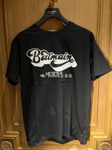 打折季6折BALMAIN巴尔曼欧洲代购24新款男士圆领字母印花短袖T恤
