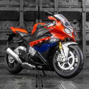 1:12仿真宝马s1000 rr摩托车机车模型酷炫声光收藏车载摆件礼物