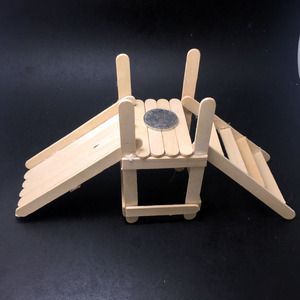 雪糕棒手工滑滑梯手工制作暑期作业冰棍模型梯木棍小学手工比赛