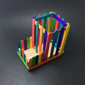 儿童手工彩色冰棍笔筒立体diy材料包幼儿园创意粘贴制作雪糕笔筒