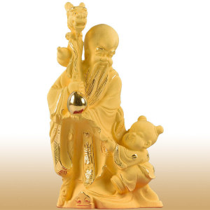 雅造旗舰店天猫花梨木雕老寿星公寿仙翁红木摆件实