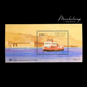 葡萄牙邮票 1989年 卡西略罗号客轮轮船 小型张新