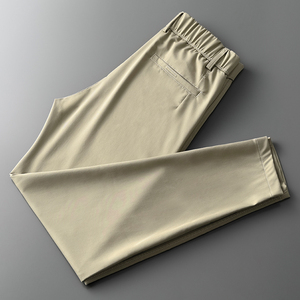 竹纤维休闲裤男夏季潮流韩版百搭直筒裤冰感薄款松紧腰垂感长裤子