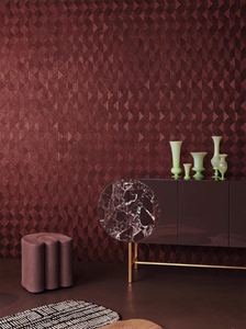 比利时墙布现代美式轻奢几何暗纹壁布卧室民宿定制壁纸