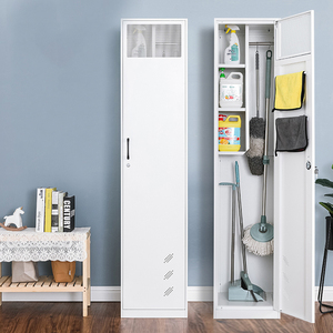 不锈钢清洁柜拖把柜家用保洁工具收纳柜拖把扫帚存放柜阳台储物柜