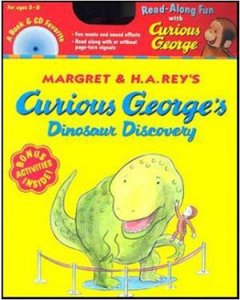 外文原版现货Curious George's Dinosaur Discovery Book and CD [With CD (Audio)]好奇的乔治恐龙发现书和CD [附CD（音频）]