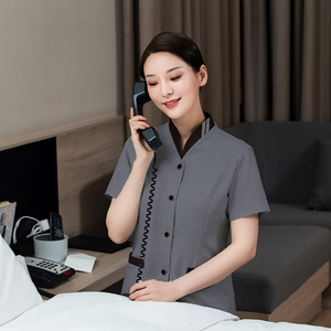 五星级酒店pa夏天短袖客房保洁员工作服餐厅饭店清洁工阿姨卫生服