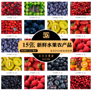 15张高清新鲜水果葡萄草莓樱桃梅里子农产品摆拍JPG图片海报素材