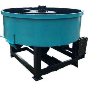 现货平口耐磨强制式搅拌机 电动提升式 料斗上料 立轴圆盘搅拌机