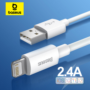Baseus USB Cable Data Wire Cord Charger Cable 2.4A快充数据线USB转Lightning适用于苹果手机耐用充电线