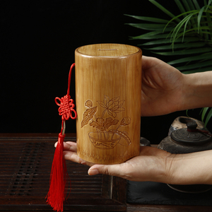 复古小号竹子竹筒存钱罐可存可取储钱罐大容量创意储蓄罐男孩女孩