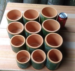 竹筒饭竹筒竹筒饭蒸筒天然楠竹杯新鲜现做竹碗竹餐具竹子