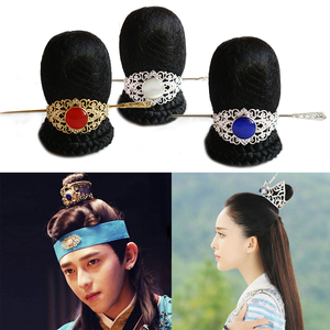 古装女扮男装假发髻男士发包侠女丸子头仙侠公子假发汉服汉唐单头