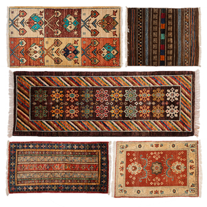 阿富汗手工打结小块复古中古波西米亚地毯卧室客厅家用羊毛+大块