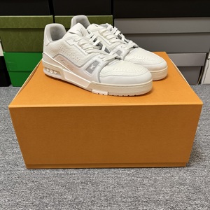 包冠希louis vuitton lv路易威登纯白色白水泥trainer休闲鞋板鞋