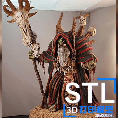 魔兽世界炉石传说术士古尔丹3d打印模型图纸手办涂装高精stl文件