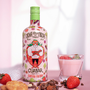 草莓奶霸甜奶油利口酒西班牙原装进口力娇酒配制酒微醺晚安甜酒