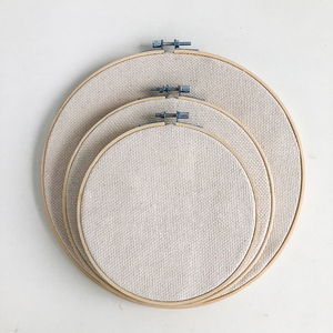 圆形戳戳绣俄罗斯刺绣框布绷 diy毛线手作工具创作画框可重复使用
