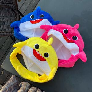 ins小红书鲨鱼头套鲨鱼宝宝帽子卡通动物帽拍照表演道具