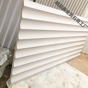 精品石膏半波纹板 石膏半圆柱大波浪板水波纹吊顶造型板grg背景墙