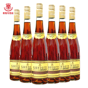 张裕vo金奖白兰地750ml*6 高度葡萄果酒男士酒 包邮