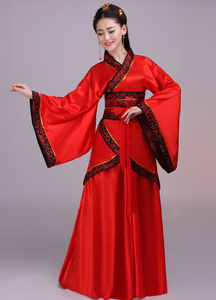 新款古装表演服装汉服女改良曲裾交领汉朝舞台演出服古典舞蹈襦裙