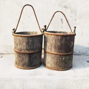 民俗收藏怀旧杂项民国老式水桶老木桶旧农具木质农家院摆件热卖中