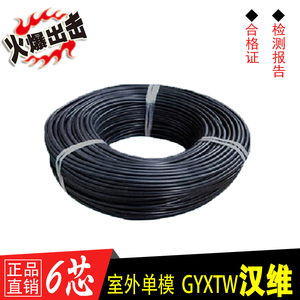 汉维6芯光缆正品六芯室外单模光纤线GYXTW-6B1中心束管铠装国标