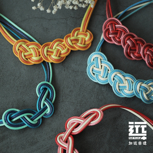 中国结绳编时尚项链配饰双钱结蝴蝶结手工团建活动 | 加远非遗diy