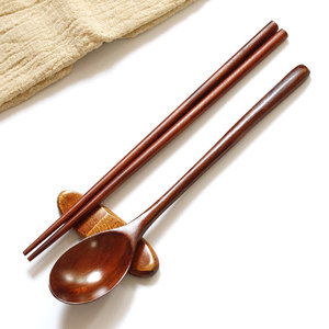 自然主义韩式木筷勺23.5cm木质长柄勺家庭用韩国环保汤勺饭勺