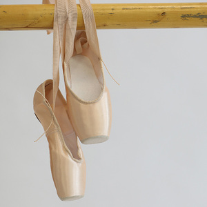 亚莉丝黛芭蕾舞蹈鞋皮头足尖鞋缎面成人儿童专业脚尖练功鞋淘金币