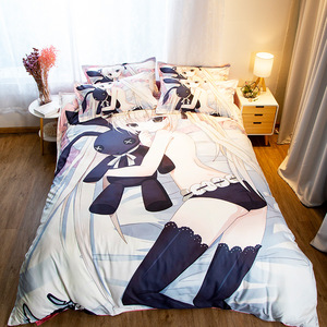 日系动漫二次元四件套原神床单被套床上三件套卡通美少女战士学生