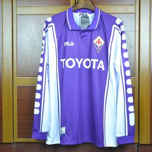 1999-00佛罗伦萨紫色主场巴蒂斯图塔阿德里亚诺巴蒂长袖套装球衣